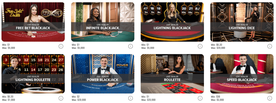 Caesars Casino palace live casino games  NJ Casinos