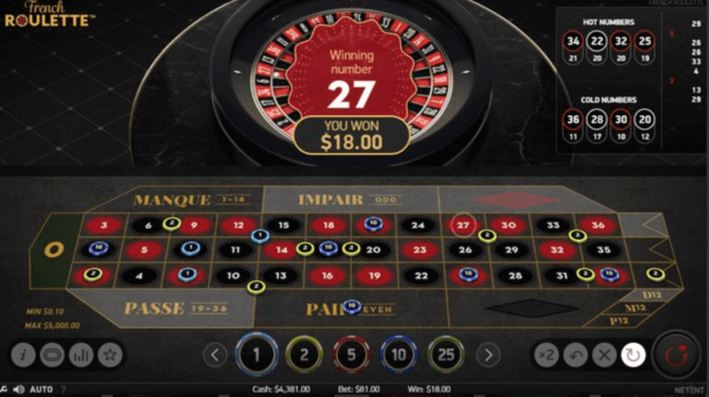 French Roulette House Edge: 2.70%