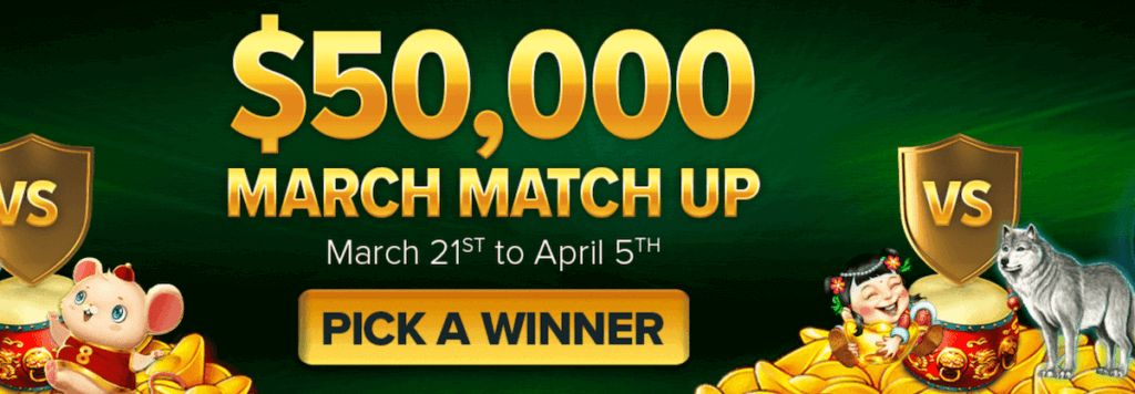 March Tournament banner for Golden Nugget Casino
