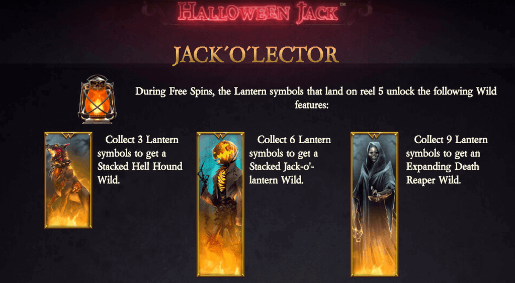 Jack'o'lector Wilds in Halloween Jack online slot