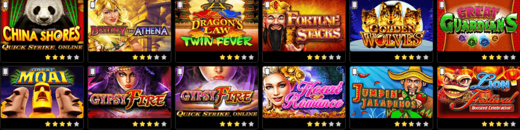 What does Konami slot selection look like? Golden Nugget