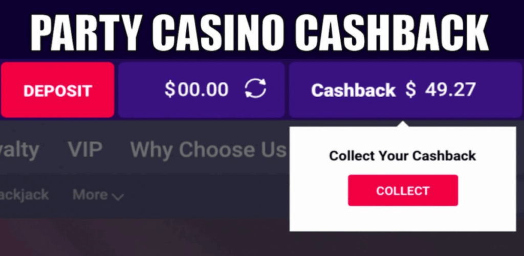 No wagering Cashback bonus