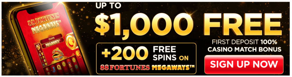 200 free spins on 88 Fortunes Megaways