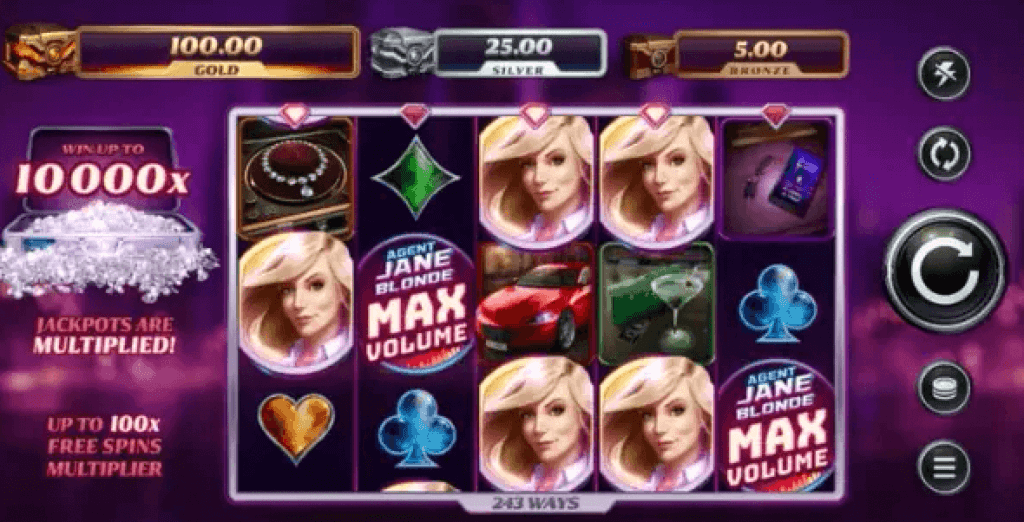 Agent Jane Blonde Max Volume free spins