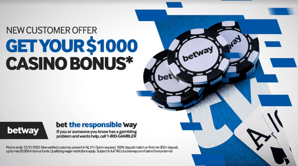 Betway $1,000 casino bonus banner