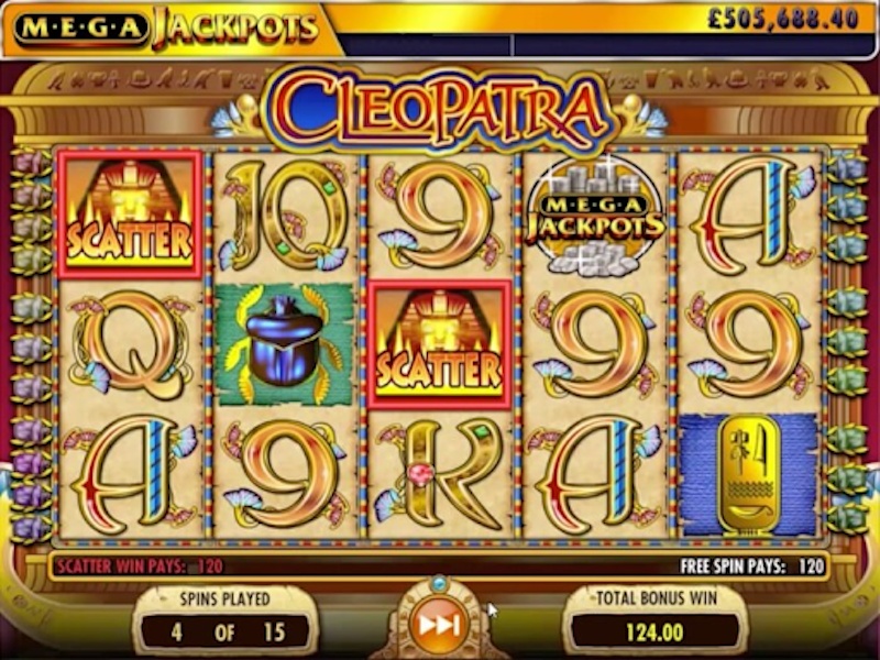 Cleopatra Mega Jackpots gameplay