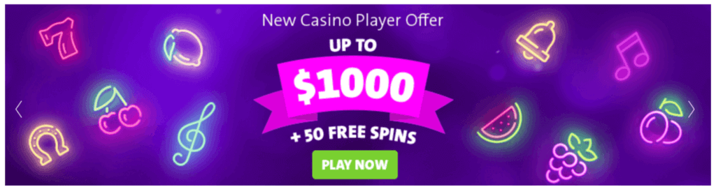 hardrock welcome offer 100% up to $1,000. If you deposit $50
