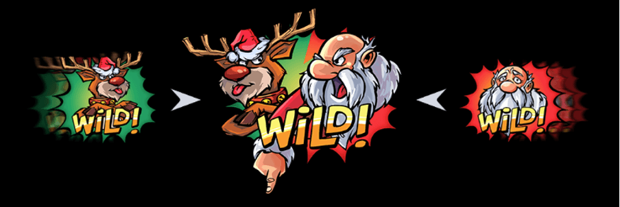 Santa vs Rudolph slot wild feaeture