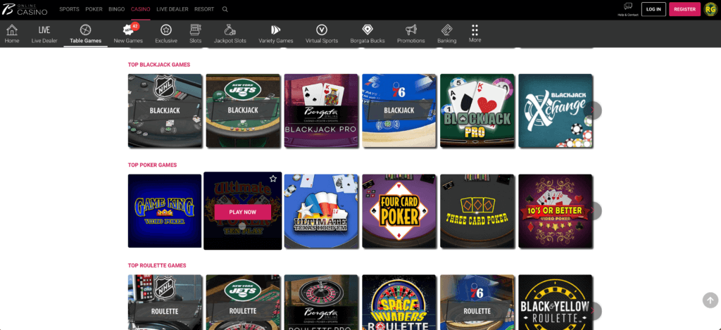 Borgata Online Poker and Table Games