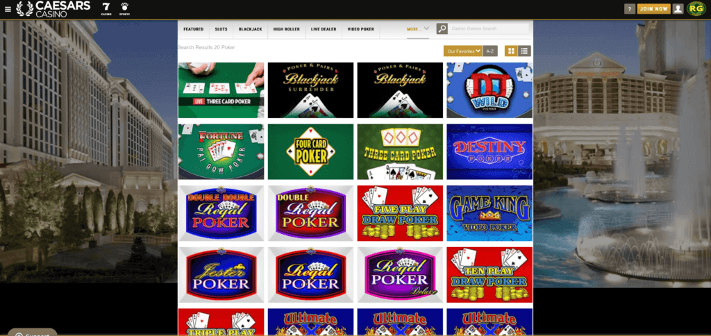 Caesars Casino Online Poker Games