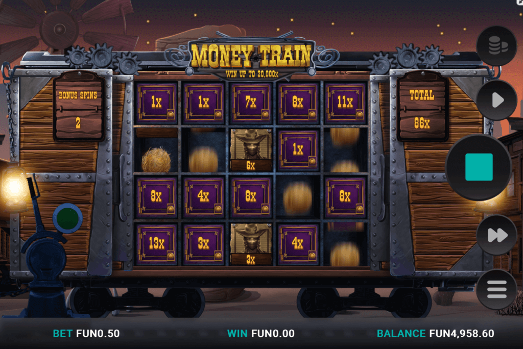 Money Train slot hold and win feature