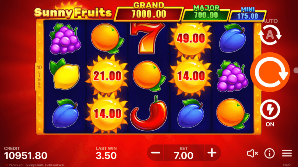 Sunny Fruits Hold and Win Slot