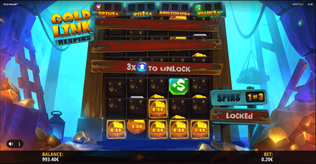 Gold Digger Hold and Win slot