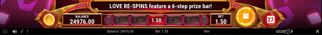 Love Joker Slot Betting Buttons