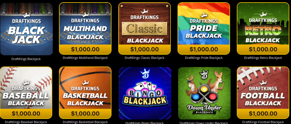 DraftKings blackjack games 1