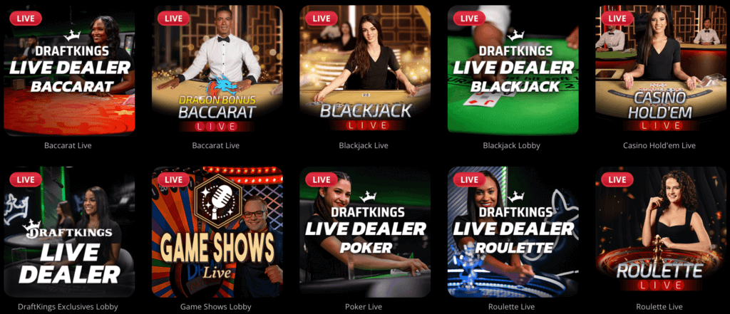 DraftKings Live Casino Games