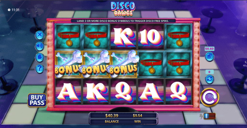 Disco Dawgs Slot Bonus Buy Feature