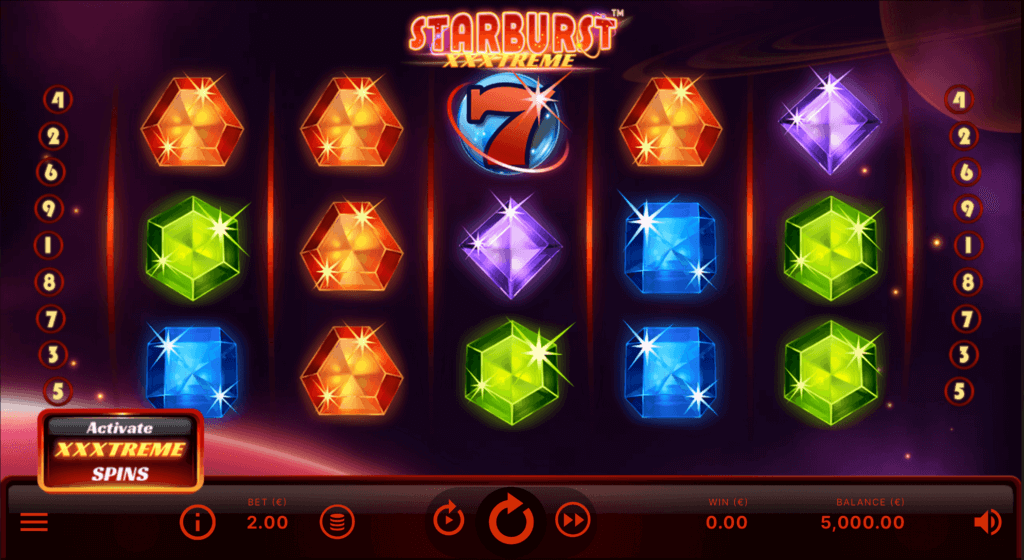 Starburst XXXtreme slot Max Payout