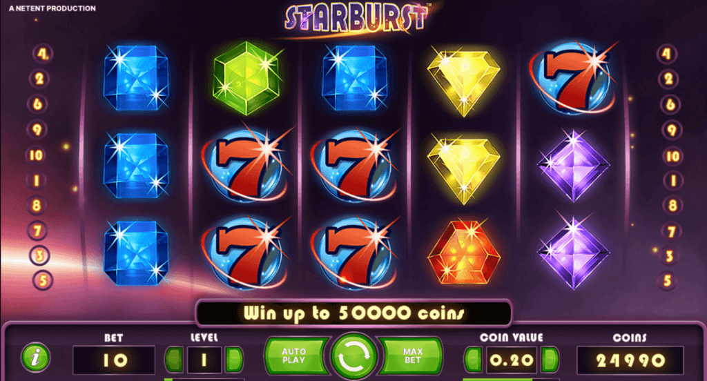 Starburst 5 reel slot