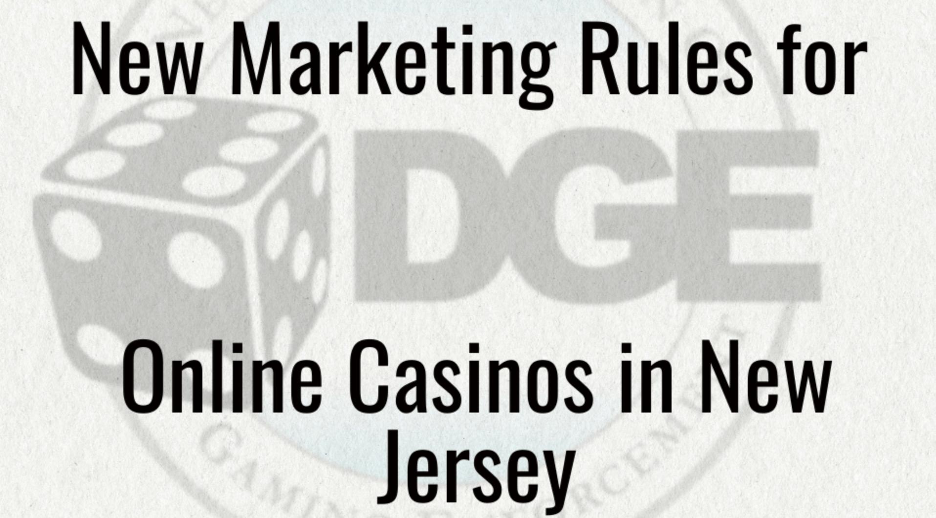 New Jersey Online Casino Marketing Laws