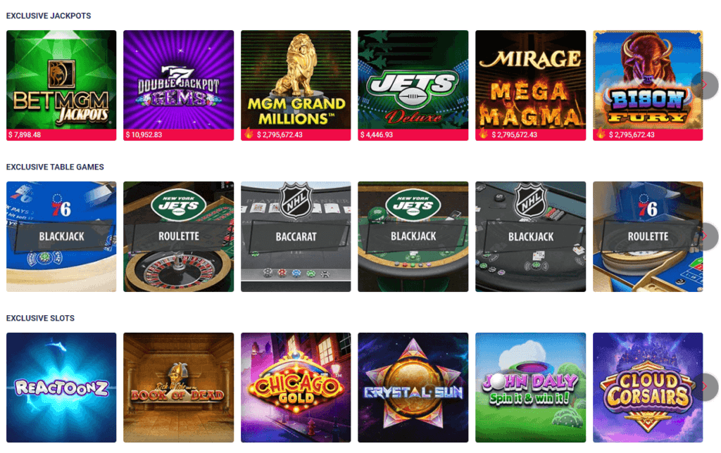 PartyCasino NJ Exclusive Games