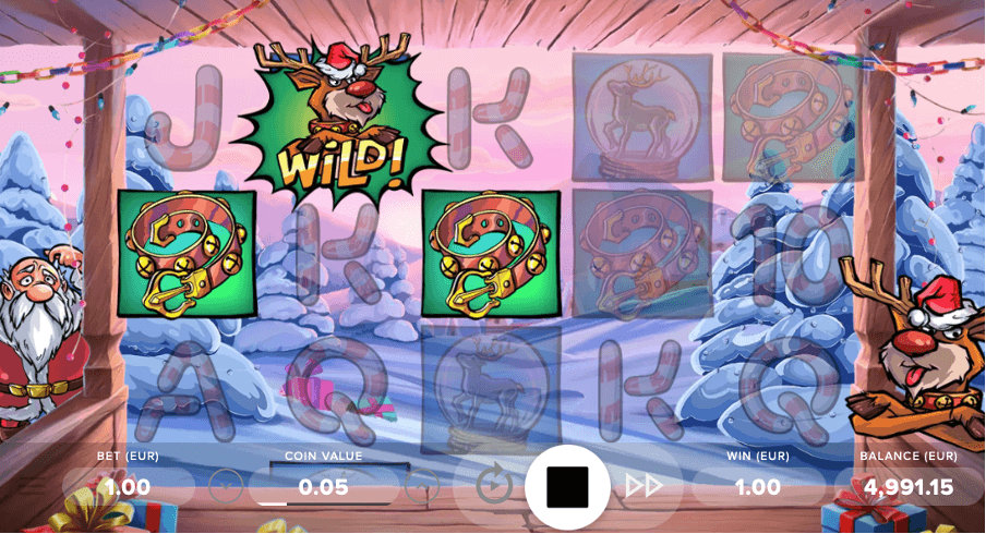 Santa vs. Rudolph slot shifting wilds 