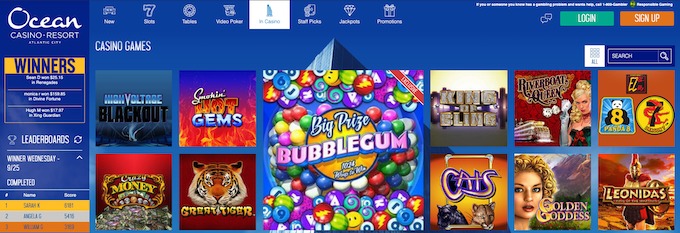 Ocean Resort NJ Casino online Game Selection