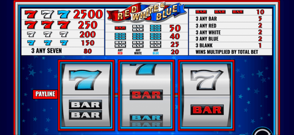 Play IGT's Red White and Blue online slot at NJ casinos!