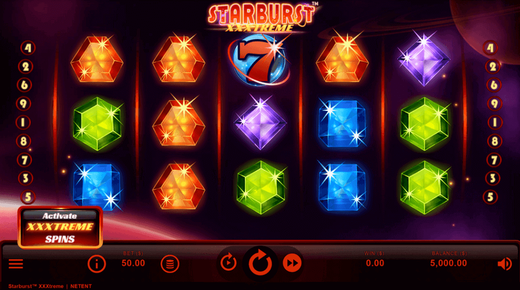 starburst xxxtreme slot base game