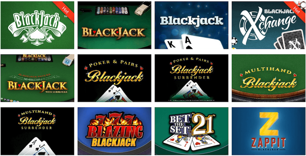 Fair Blackjack choice of games