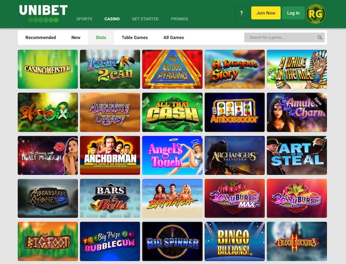 Unibet Online Casino Slots